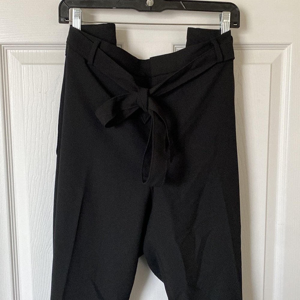 a new day Black Straight Leg Trouser Pants with Belt and Pockets Size 2X